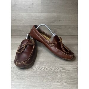Cole Haan Men's Gunnison Driver Moccasin 11 D Brown Golf Shoes VERY NICE‎